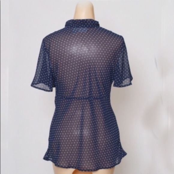 4 for $13🔥 Host pick polkadot shirt Blue and white polkadot - Picture 5 of 9